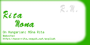 rita mona business card